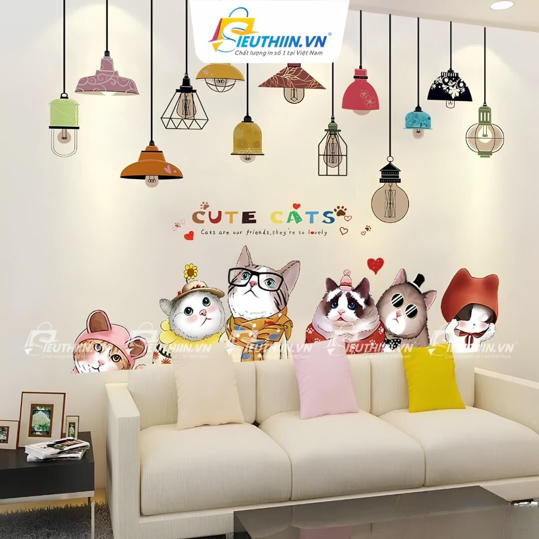 In decal dán tường