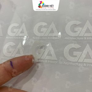 Decal trong in mực trắng ấn tượng - Mẫu 15