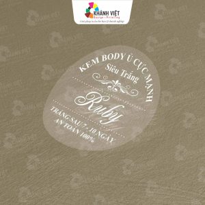 Decal trong in mực trắng ấn tượng - Mẫu 6