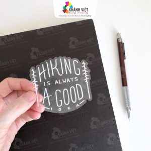 Decal trong in mực trắng ấn tượng - Mẫu 12