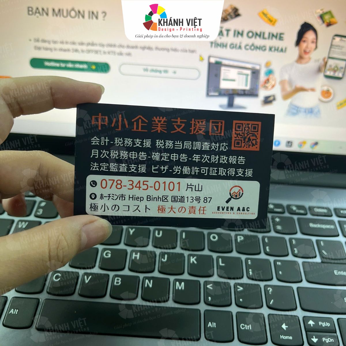 Danh thiếp chữ trắng đẹp, nổi bật - 13