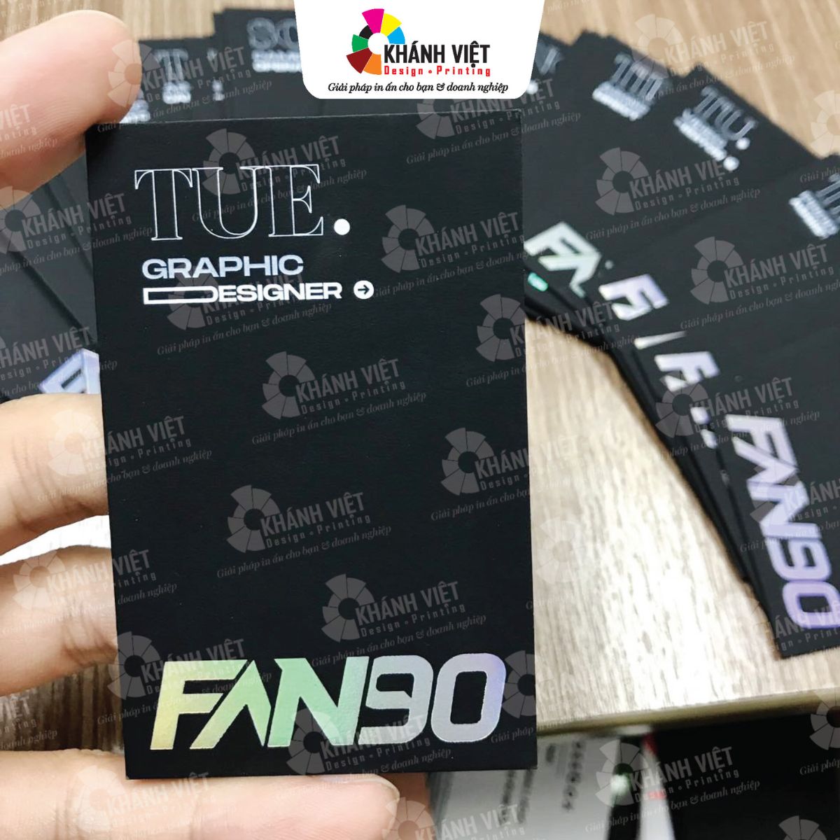 Danh thiếp chữ trắng đẹp, nổi bật - 3