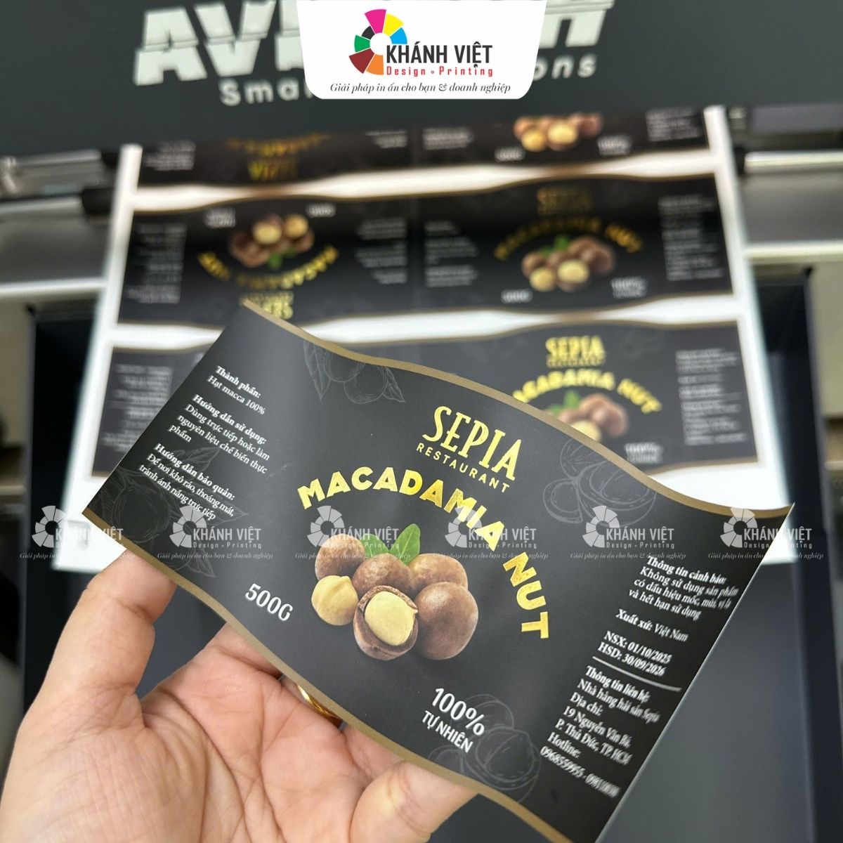 Tem nhãn được cán màng mờ