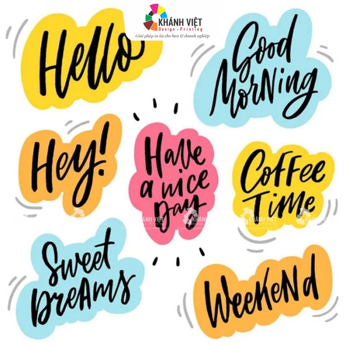 Mẫu sticker hình chữ, câu nói đẹp - 19