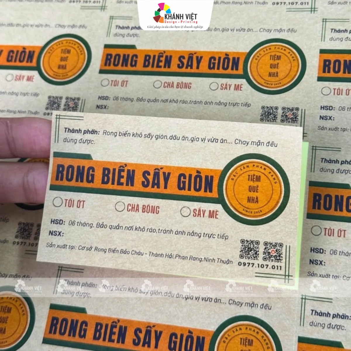 Decal kraft chất liệu in decal lấy liền gò vấp