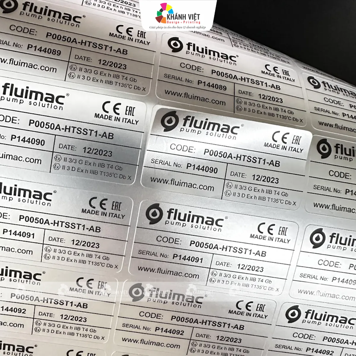 Tem nhãn decal xi bạc