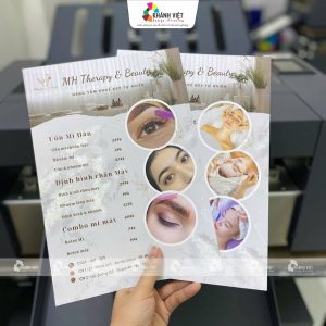 Menu giấy ép plastic 2 mặt - Mẫu 12