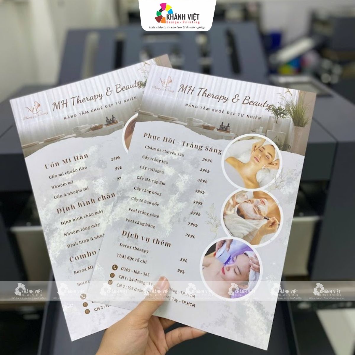 Menu giấy ép plastic 2 mặt - Mẫu 14