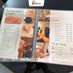 Menu giấy ép plastic 2 mặt - Mẫu 15