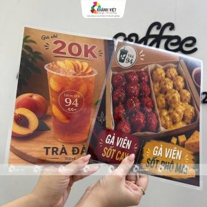 Menu giấy ép plastic 2 mặt - Mẫu 5