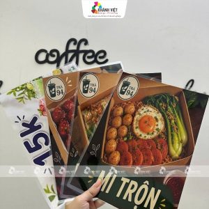 Menu giấy ép plastic 2 mặt - Mẫu 6