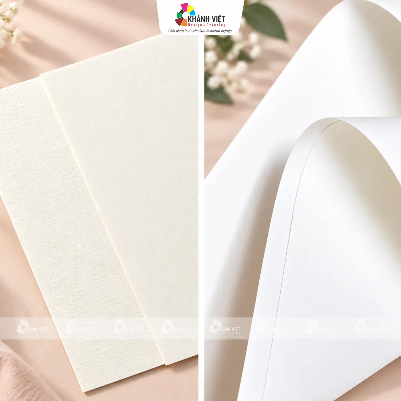 Giấy Couche và Ivory