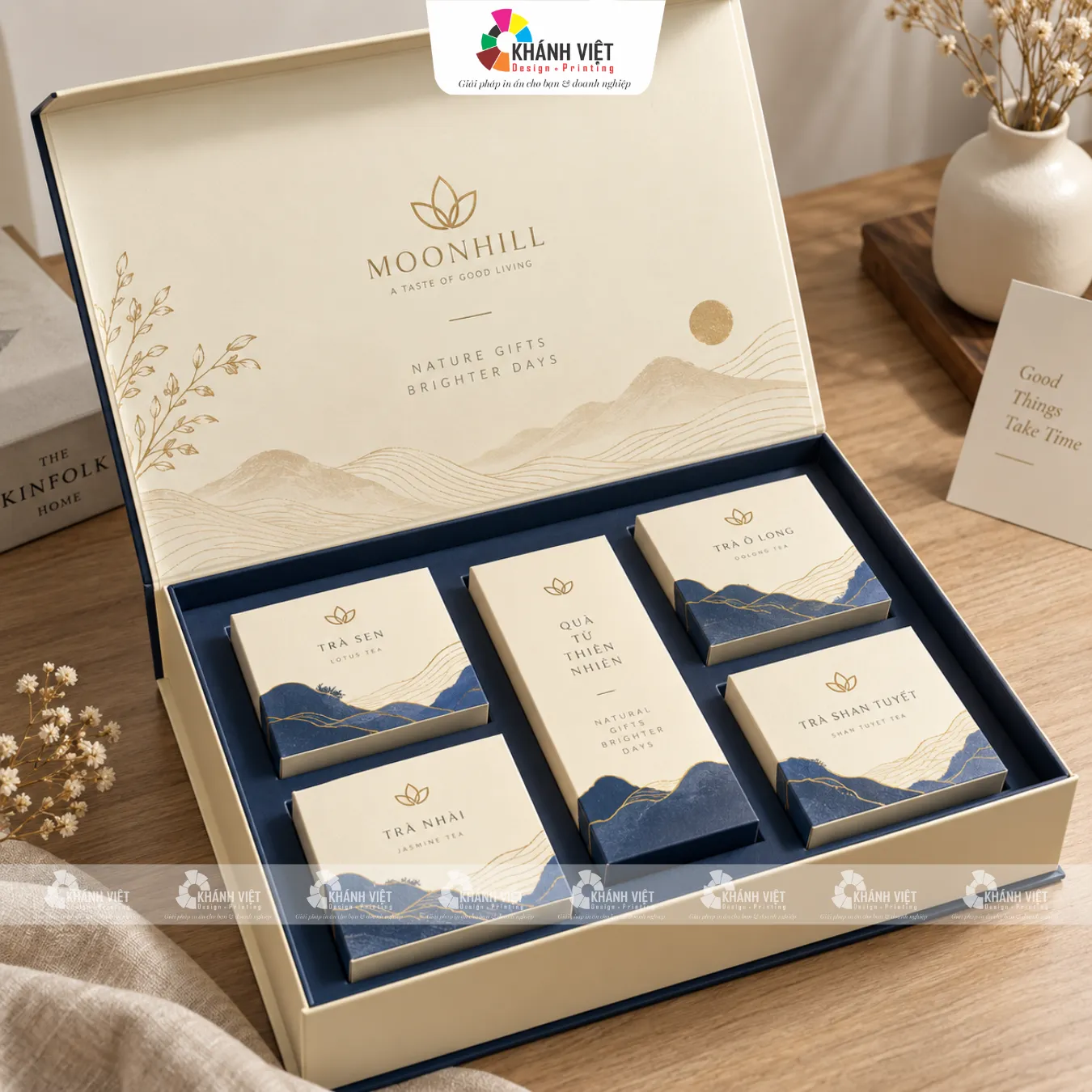 Hộp quà tặng cao cấp giấy ivory