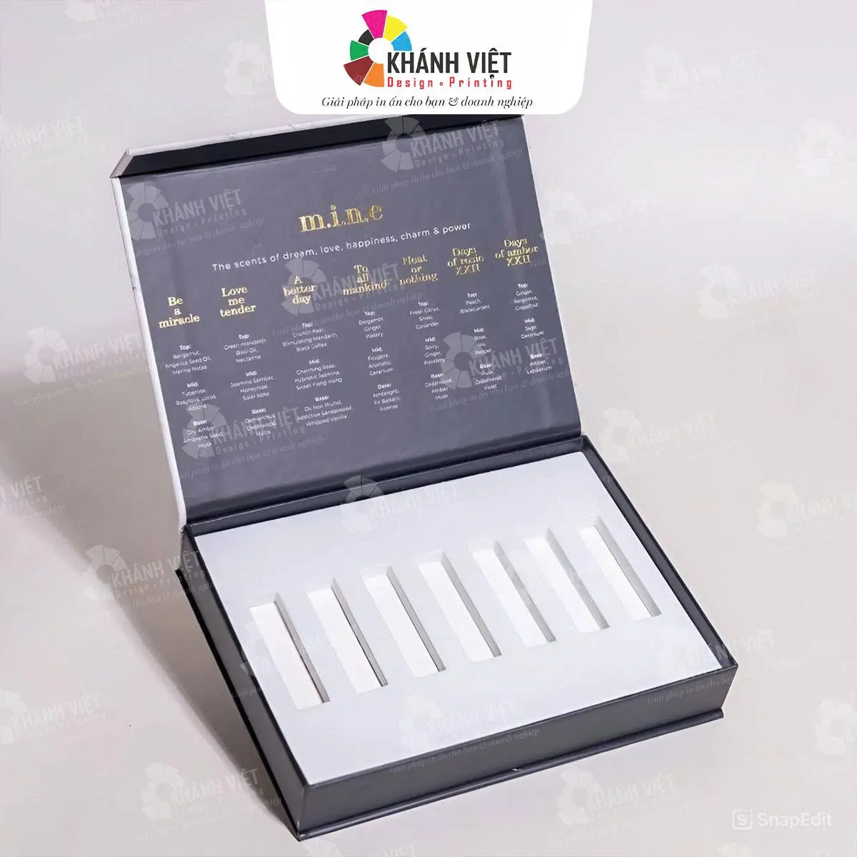 Kỹ thuật ép kim lên hộp giấy cứng