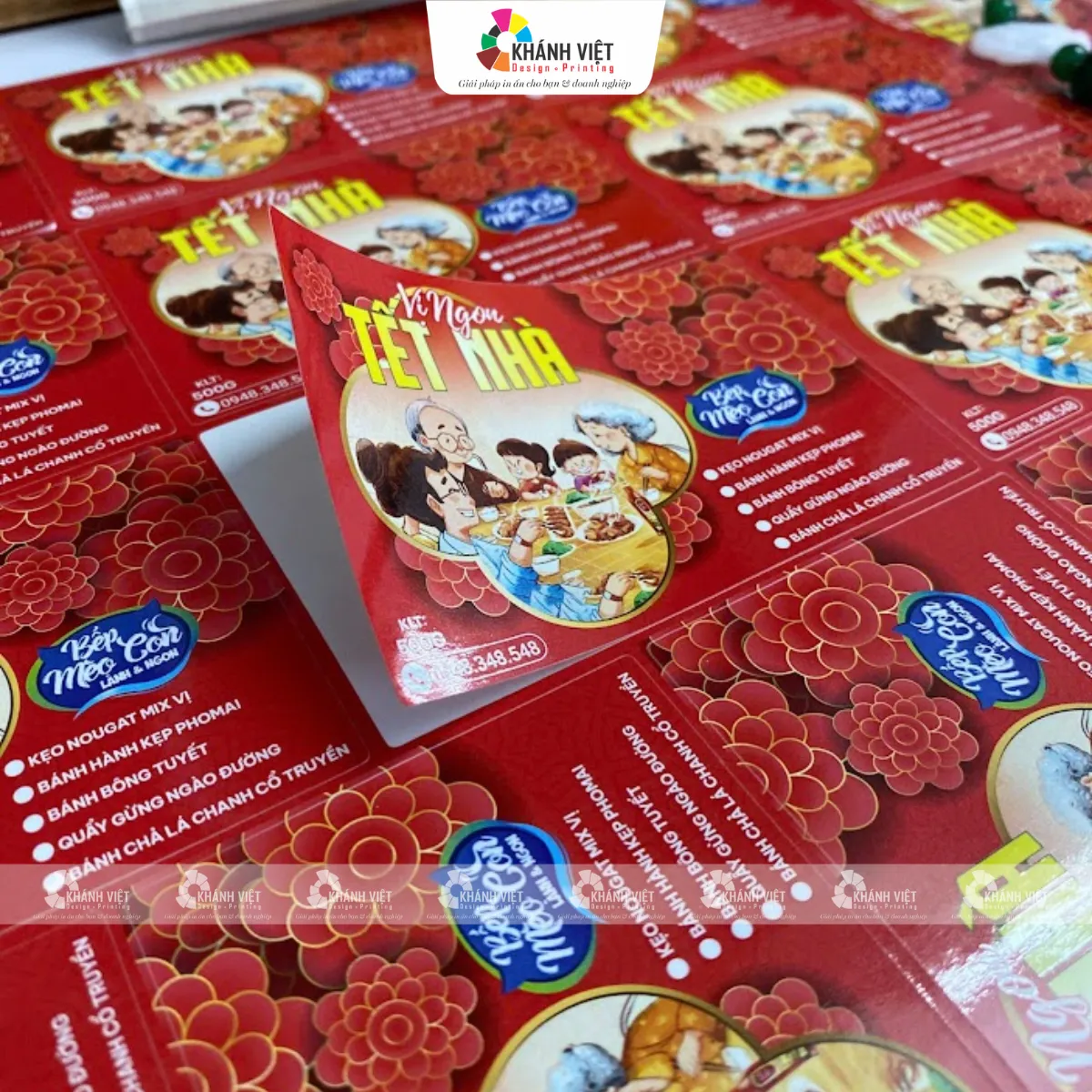 In tem dán quà tết theo yêu cầu